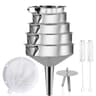 Set de 9 embudos inox