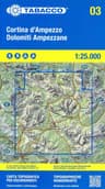 Cortina d'Ampezzo mapa topográfico