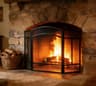 Pantalla protectora de acero para chimenea