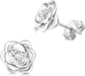 Pendientes flor de plata