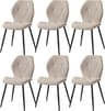 Juego de 6 sillas de comedor tapizadas