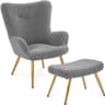 Sillón orejero con otomana